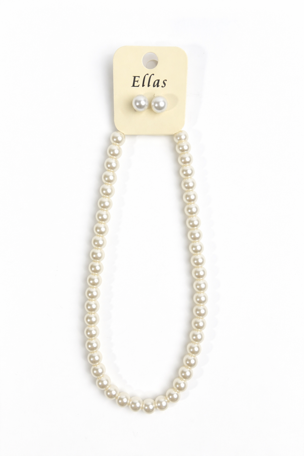 Fashion Pearl Necklace Set #ENK1182IV Ivory (12PC)