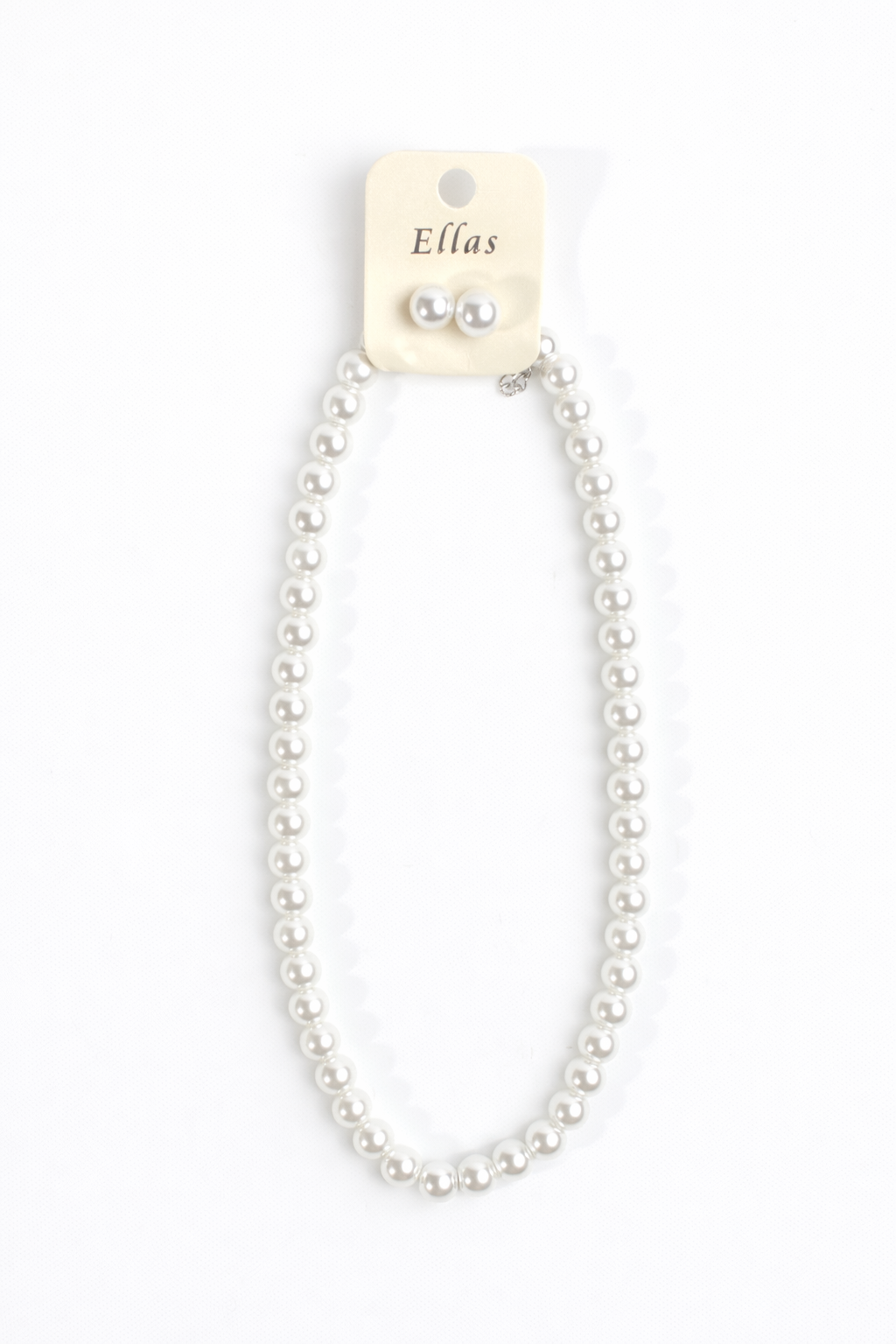 Fashion Pearl Necklace Set #ENK1182WT White (12PC)