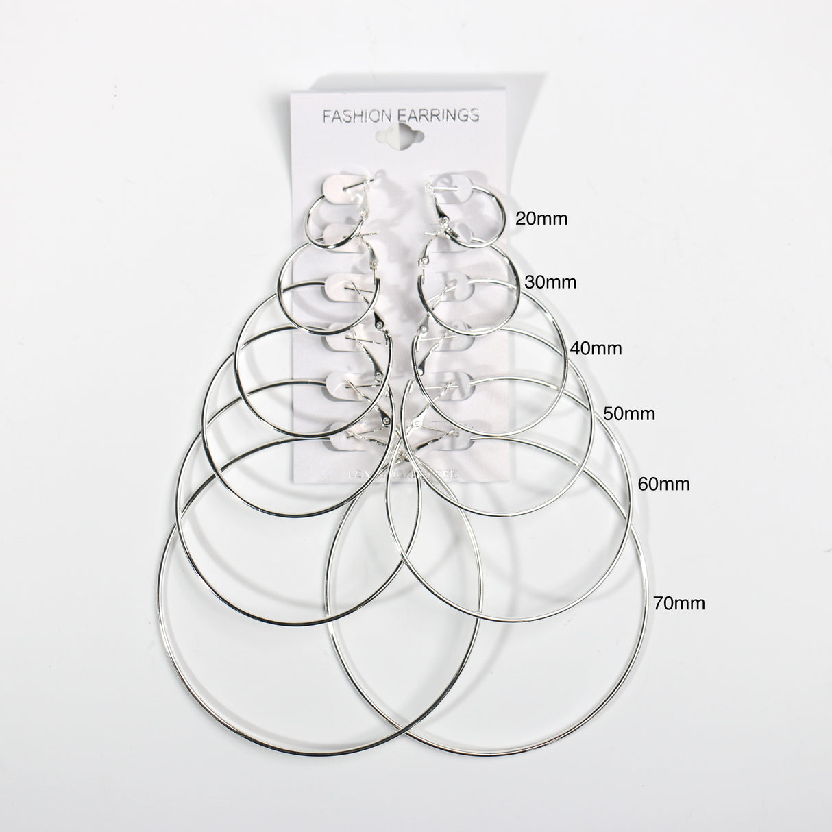 Hoop Earrings by the Dozen #ERRHP101SV - Silver (12PC)