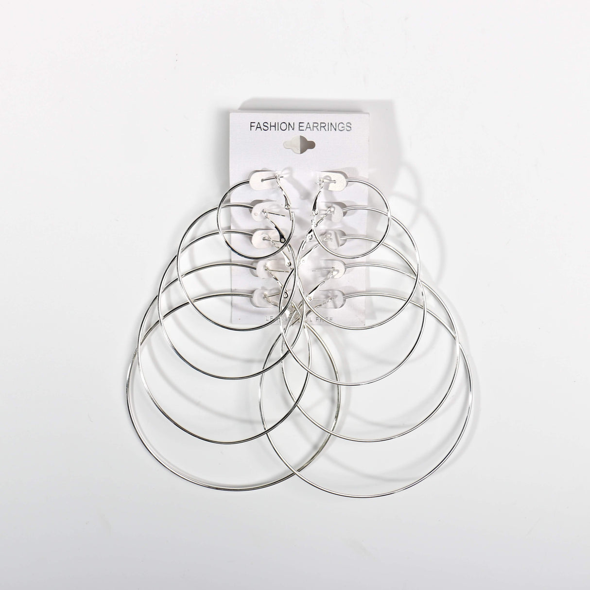 Hoop Earrings by the Dozen #ERRHP102SV - Silver (12PC)
