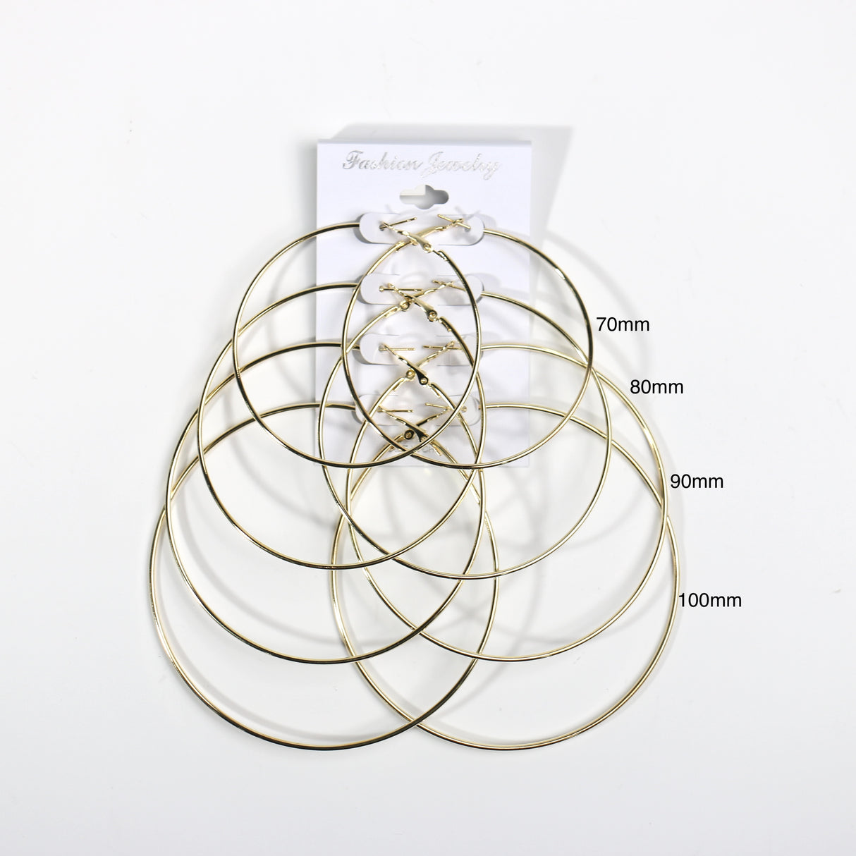 Hoop Earrings by the Dozen #ERRHP103GD - Gold (12PC)