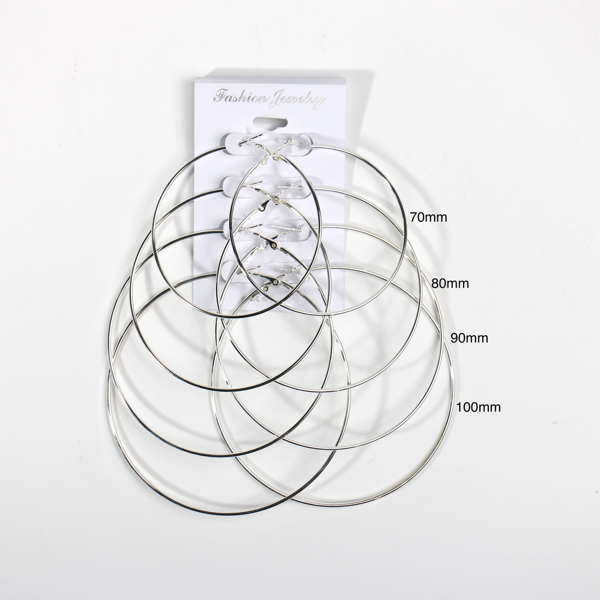 Hoop Earrings by the Dozen #ERRHP103SV - Silver (12PC)