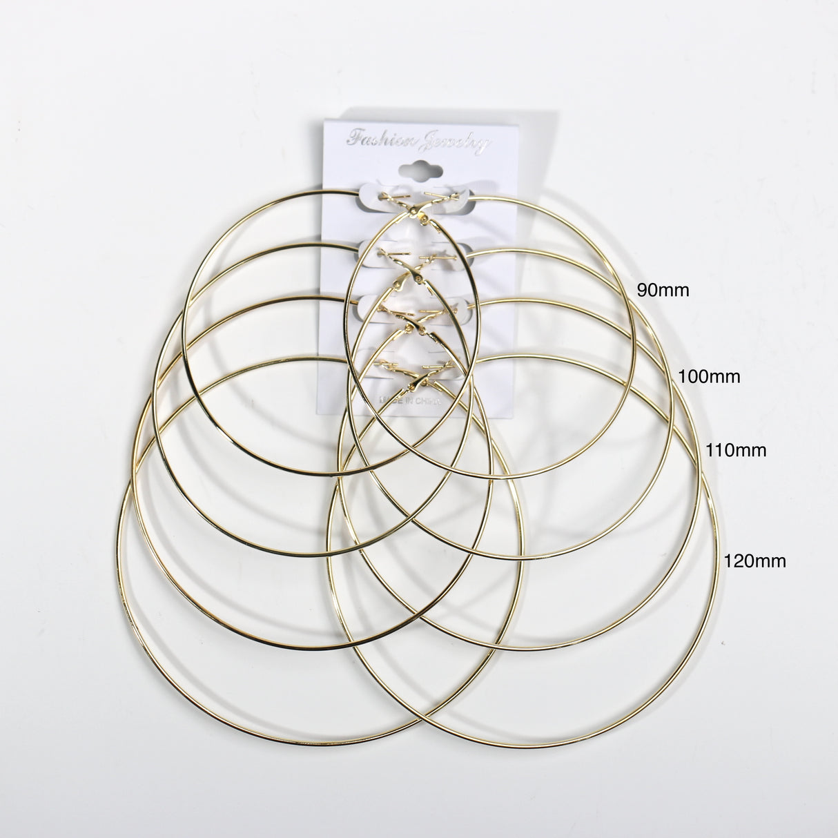Hoop Earrings by the Dozen #ERRHP104GD - Gold (12PC)
