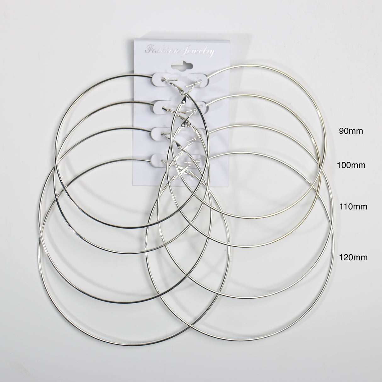 Hoop Earrings by the Dozen #ERRHP104SV - Silver (12PC)