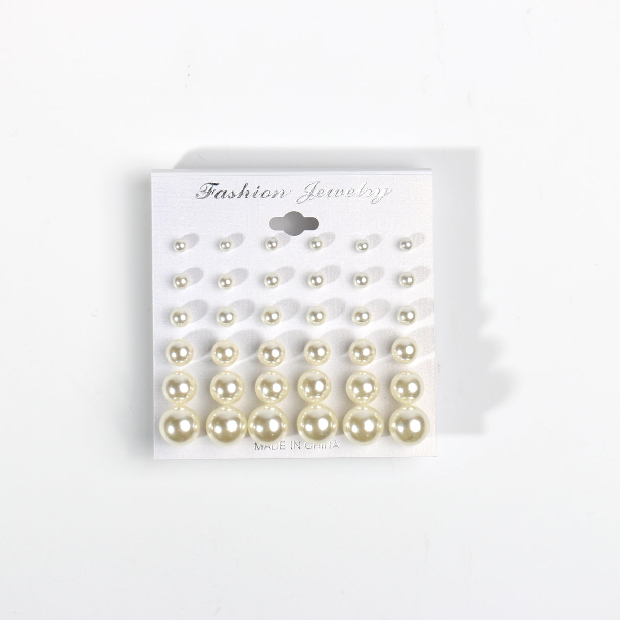 Pearl Earrings by the Dozen #ERRPRL-100IV - Ivory (12PC)
