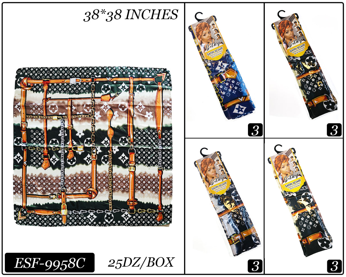 Fashion Designed Head Scarf #ESF9958C (12PC)