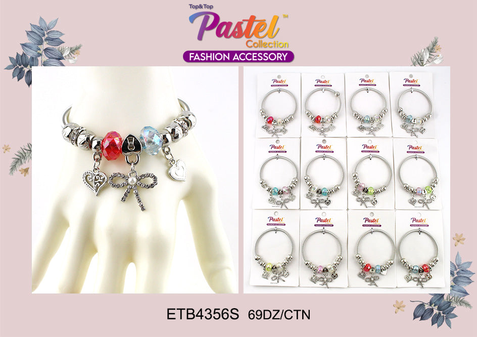 Design Charm Bracelets by the Dozen #ETB4356S (12PC)