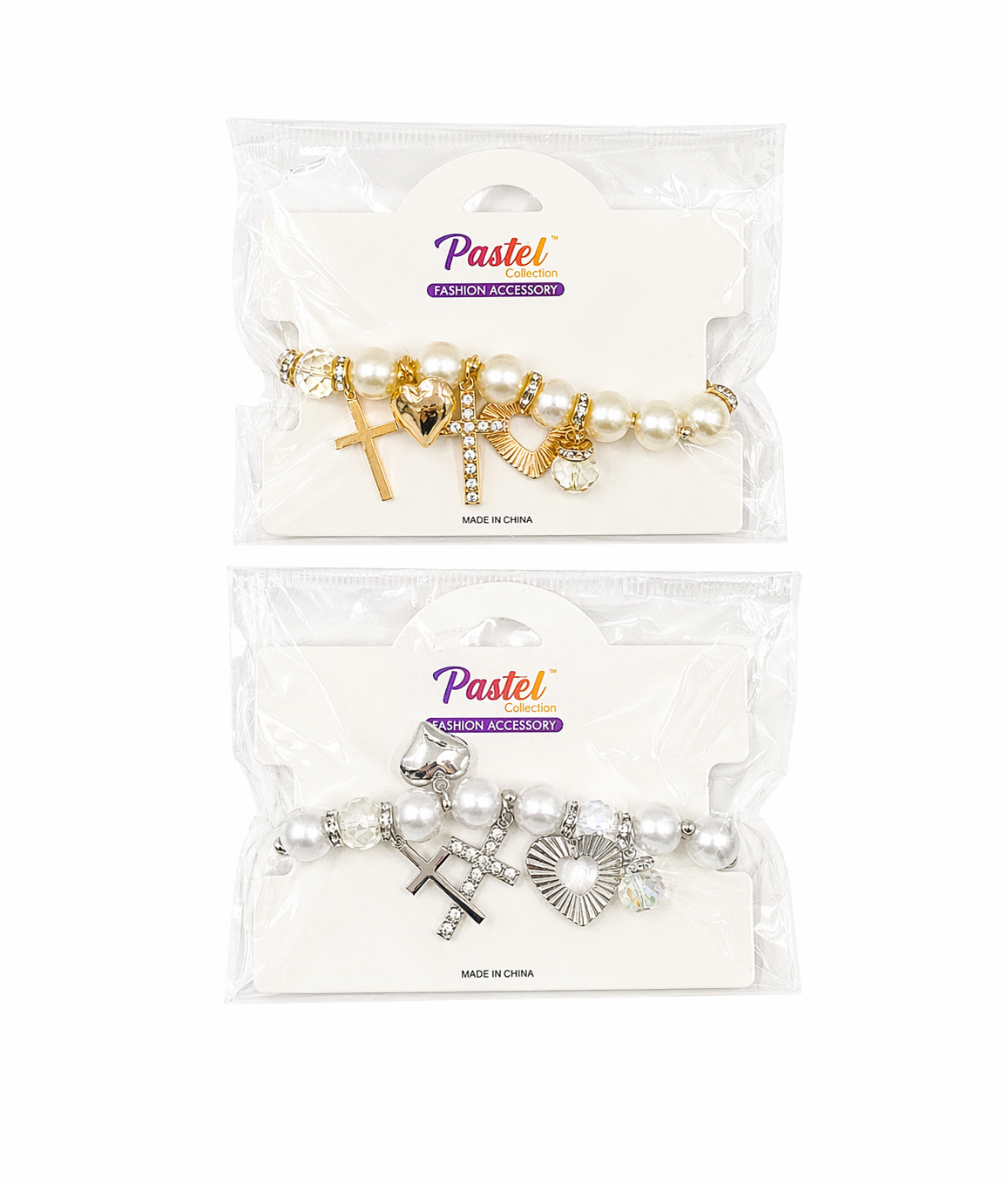 Fashion Medium Pearl Dozen Bracelet #ETB4386 (12PC)