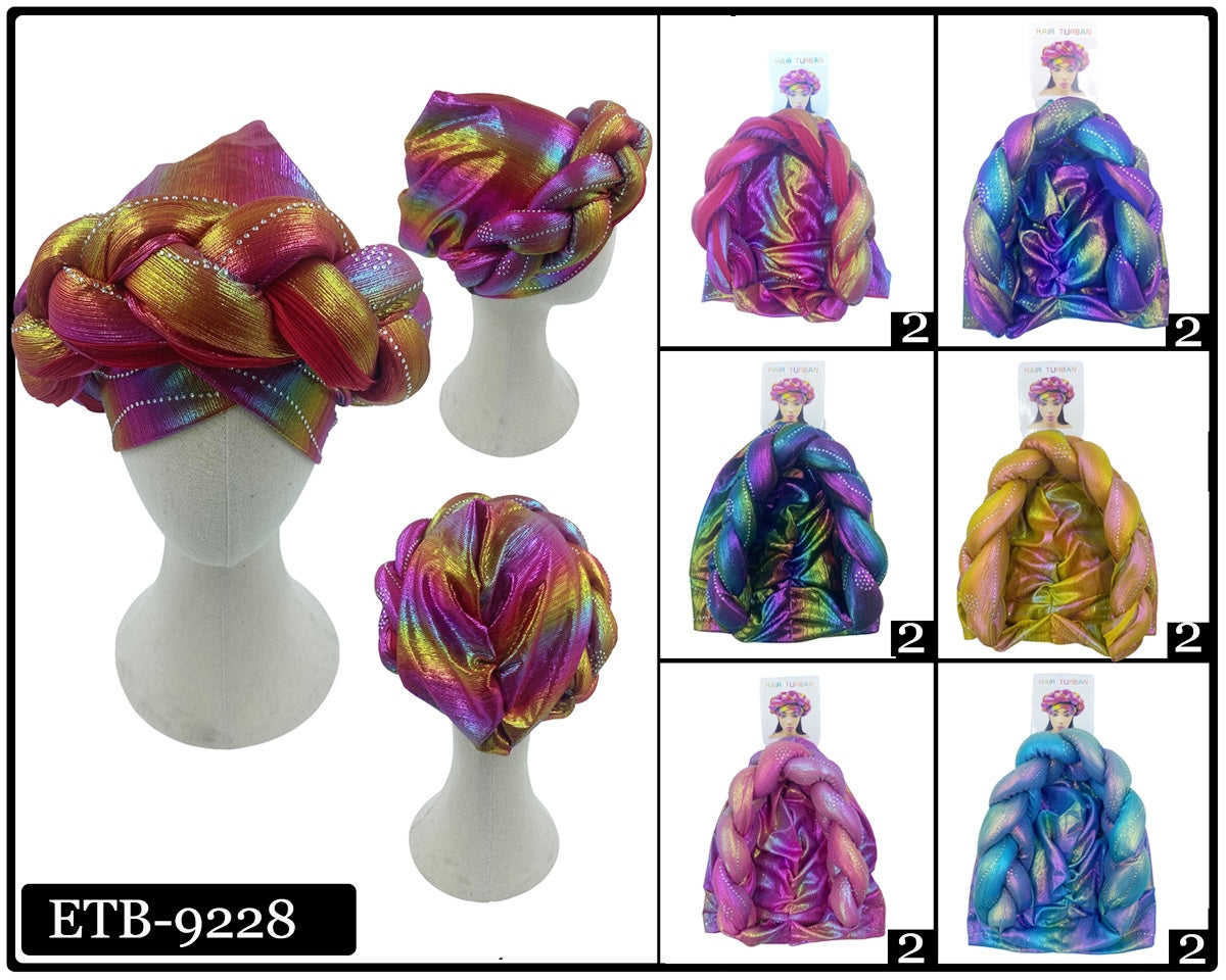 Tie Dye Design Head Wrap / Turban #ETB9228 (12PC)