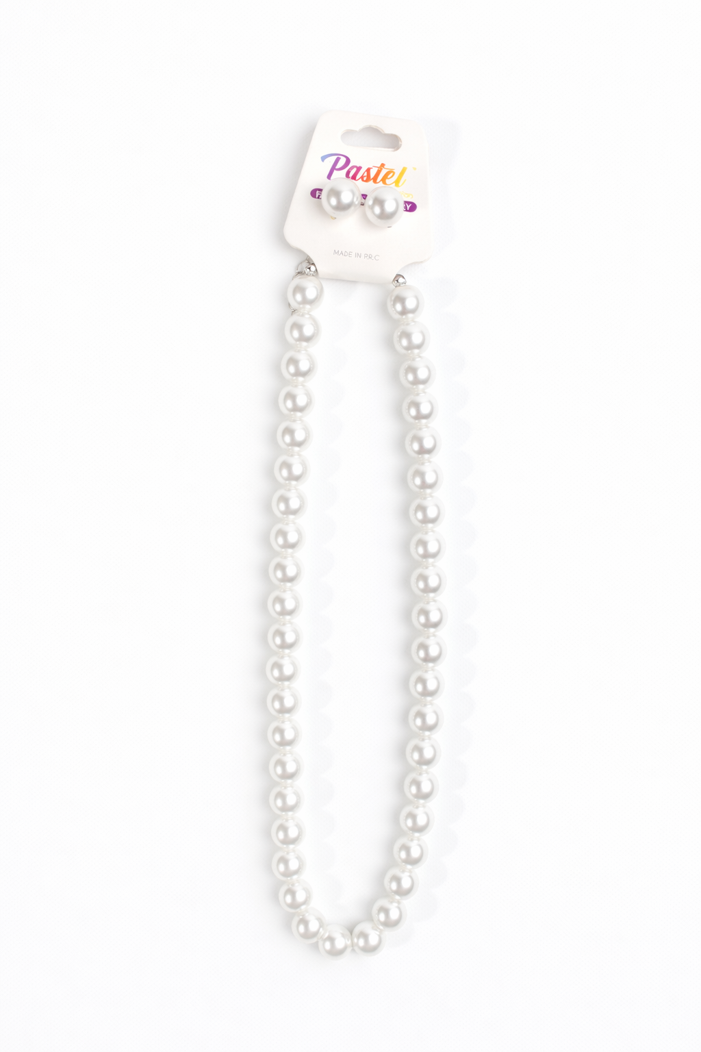 Fashion Pearl Necklace Set #ETNE0104WHT White (12PC)