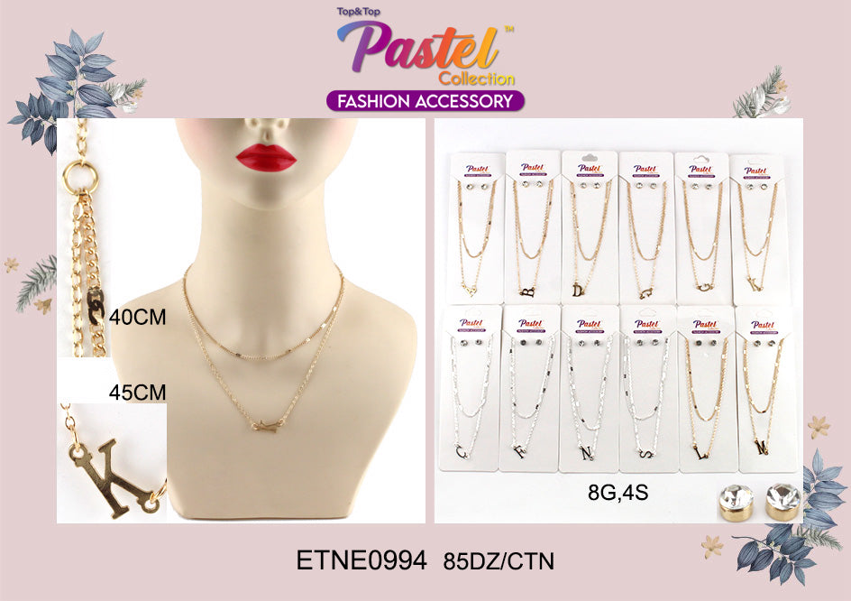 Design Necklace & Earrings Set #ETNE0994 (12PC)