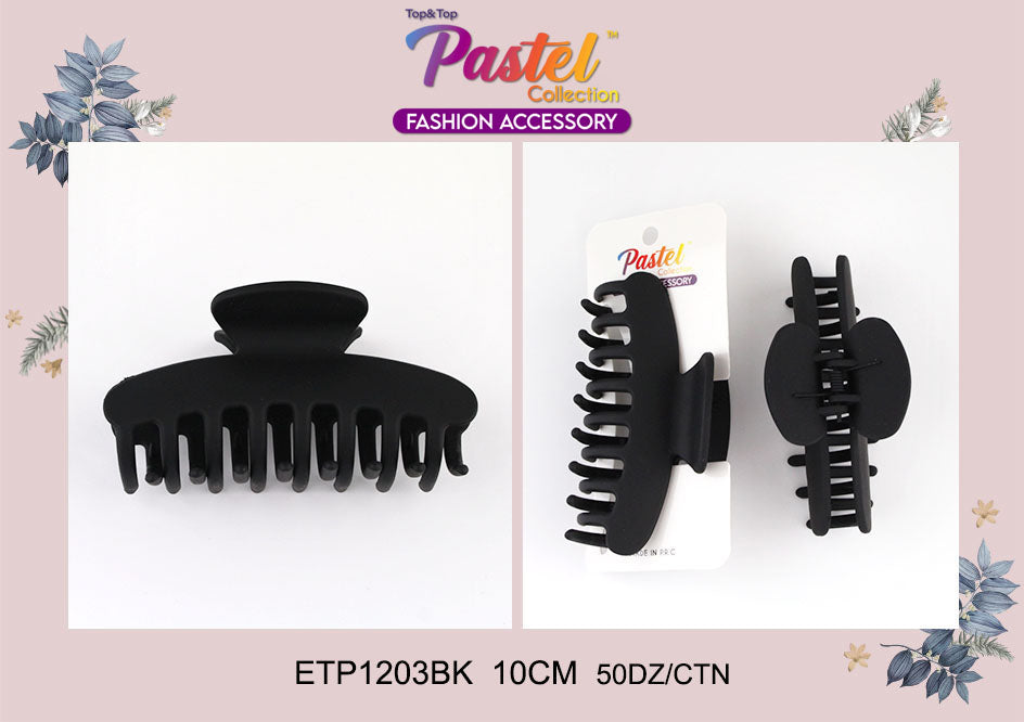 Fashion Hairclips #ETP1203BK - Black (12PC)