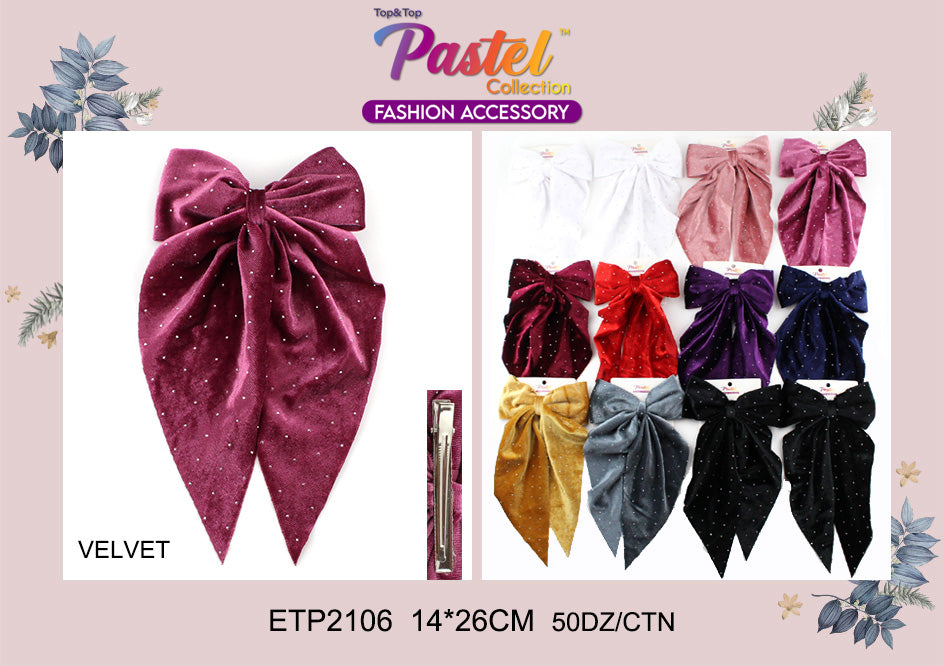 Fashion Long Strand Hairbows #ETP2106 (12PC)