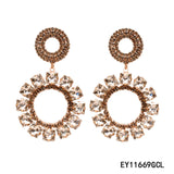 Fashion Rhinestone Dangle Earrings #EY11669 - Multiple Colors (PC)