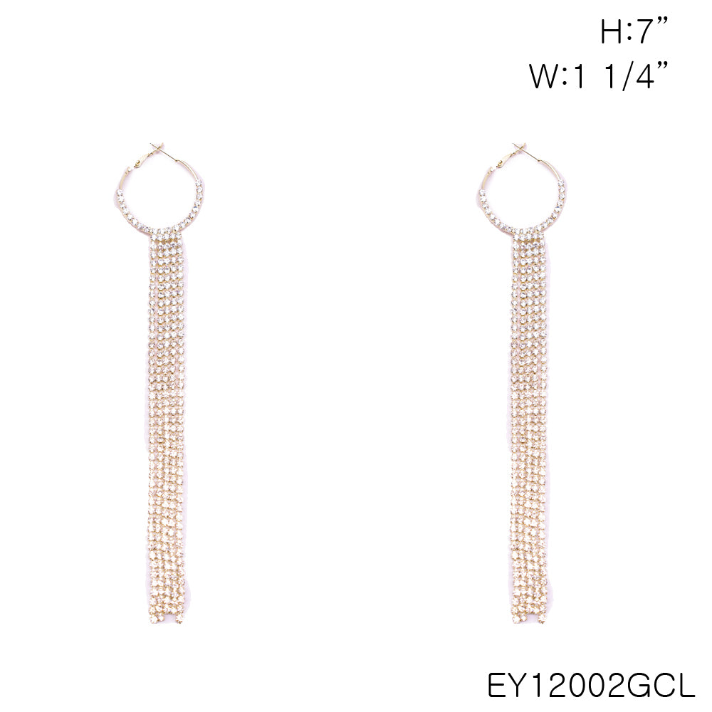 Fashion Rhinestone Dangle Earrings #EY12002 - Multiple Colors (PC)