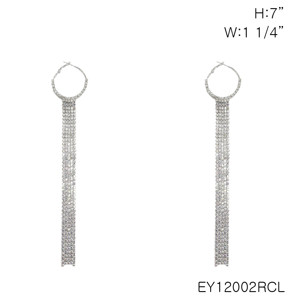 Fashion Rhinestone Dangle Earrings #EY12002 - Multiple Colors (PC)