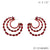 Fashion Gemstone Earrings #EY12163GRD - Red (PC)