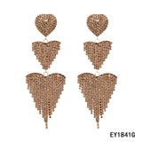 Fashion Heart Dangle Earrings #EY1841 - Multiple Colors (PC)
