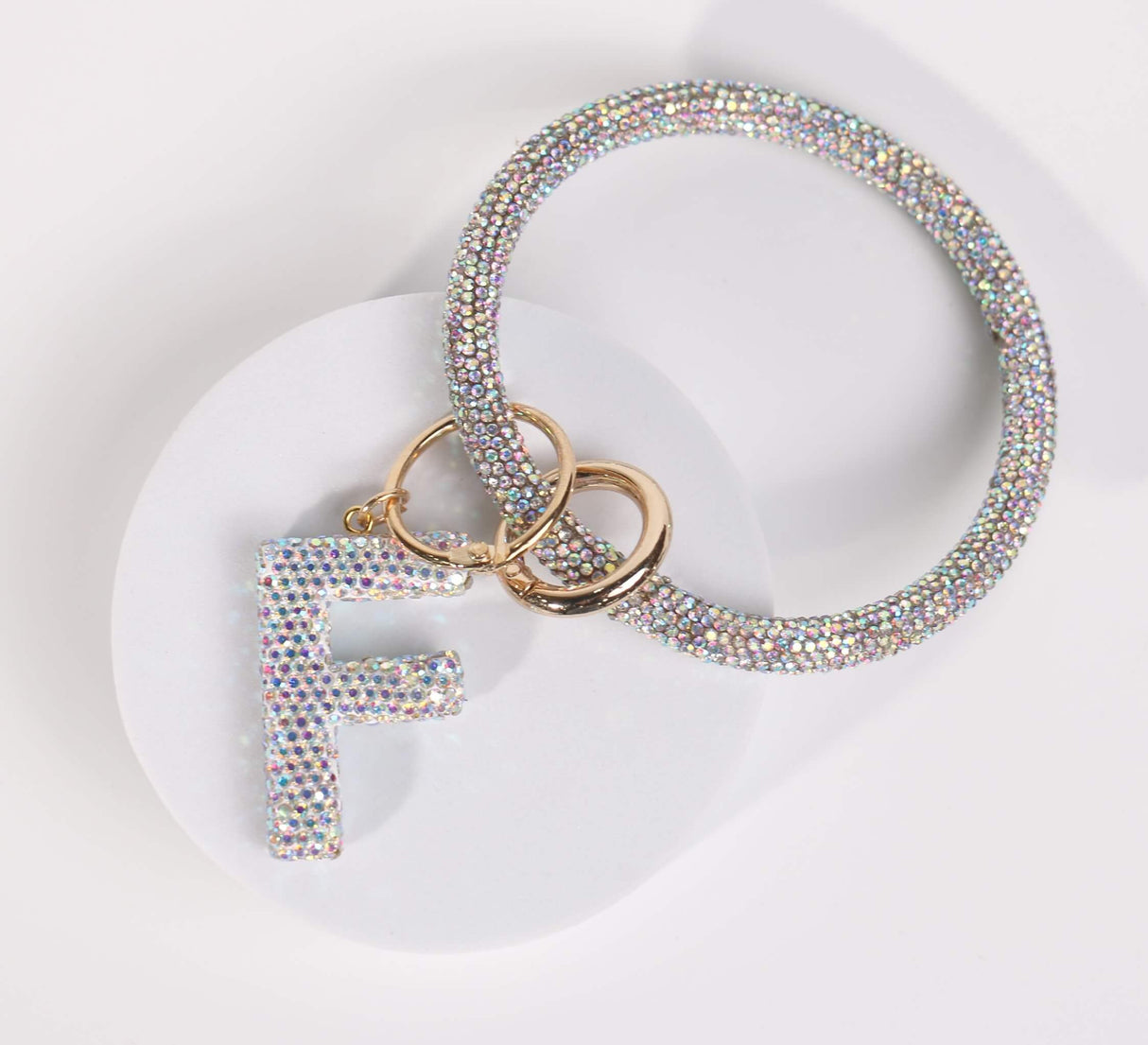 Fashion Wristlet Initial Keychain (PC)