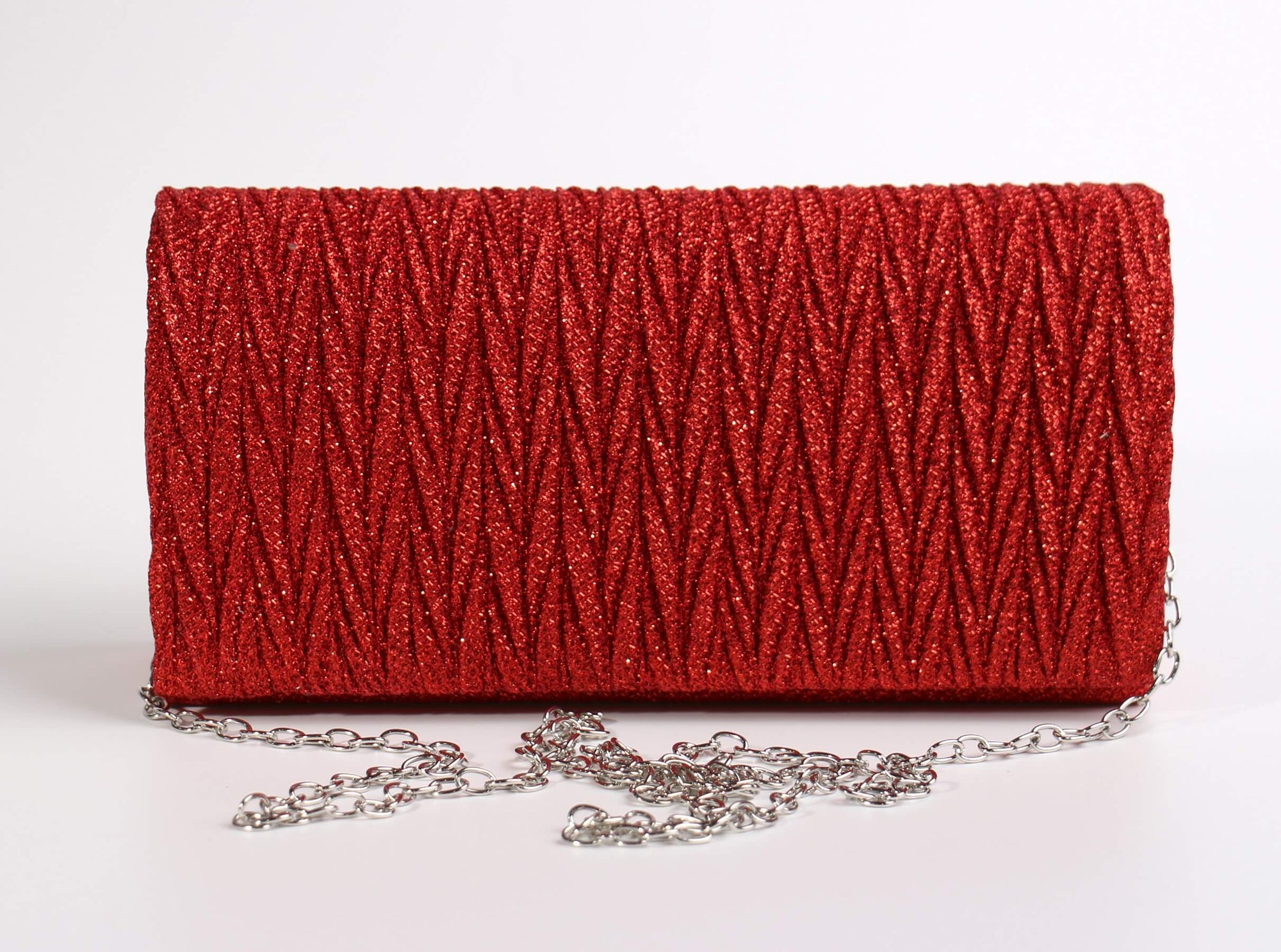 Fashion Sparkly Clutch Bag #FB7268 Red (PC)