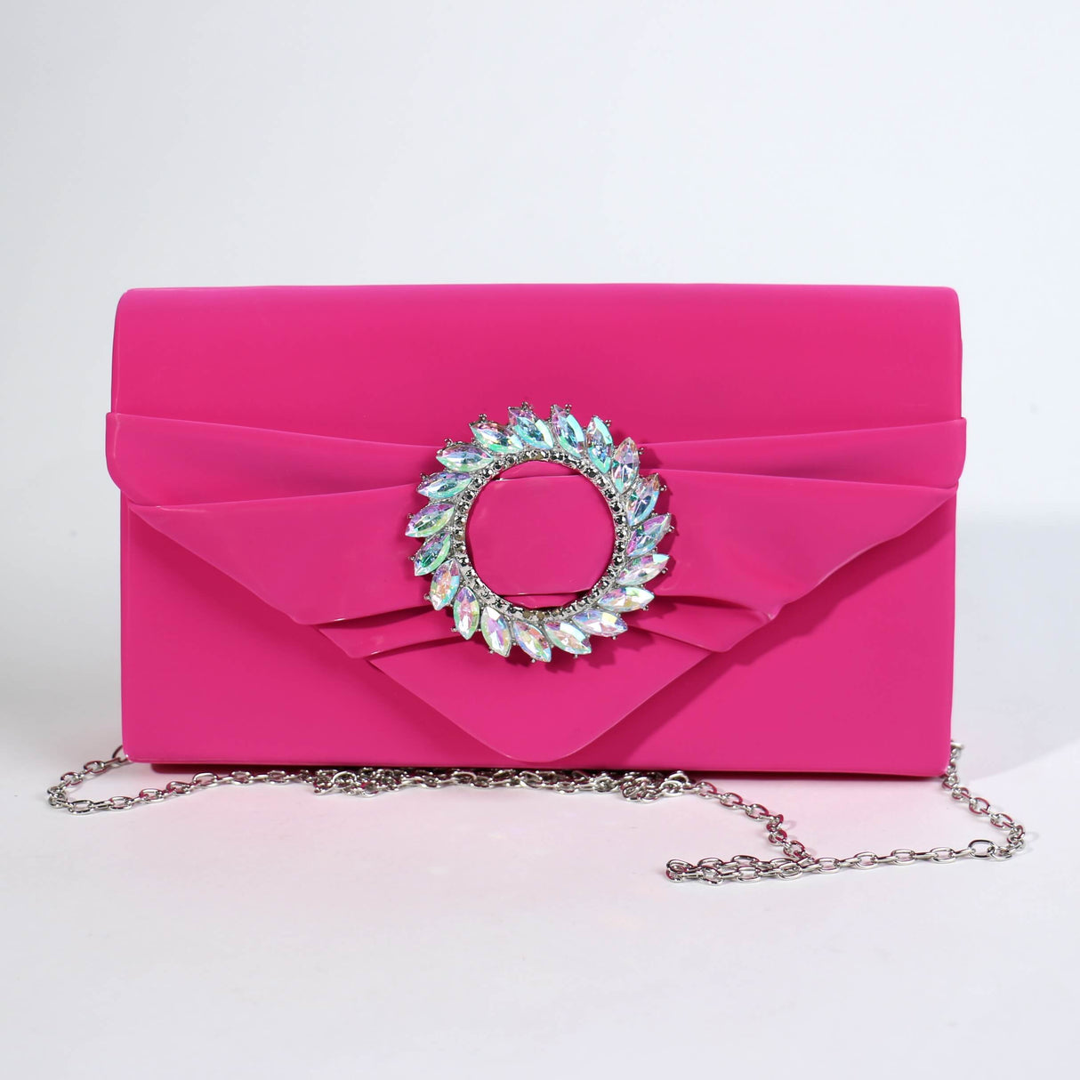 Fashion Circle Clutch Bag W/Rhinetsones #FB7278 - Multiple Colors (PC)