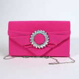 Fashion Circle Clutch Bag W/Rhinetsones #FB7278 - Multiple Colors (PC)