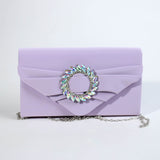 Fashion Circle Clutch Bag W/Rhinetsones #FB7278 - Multiple Colors (PC)