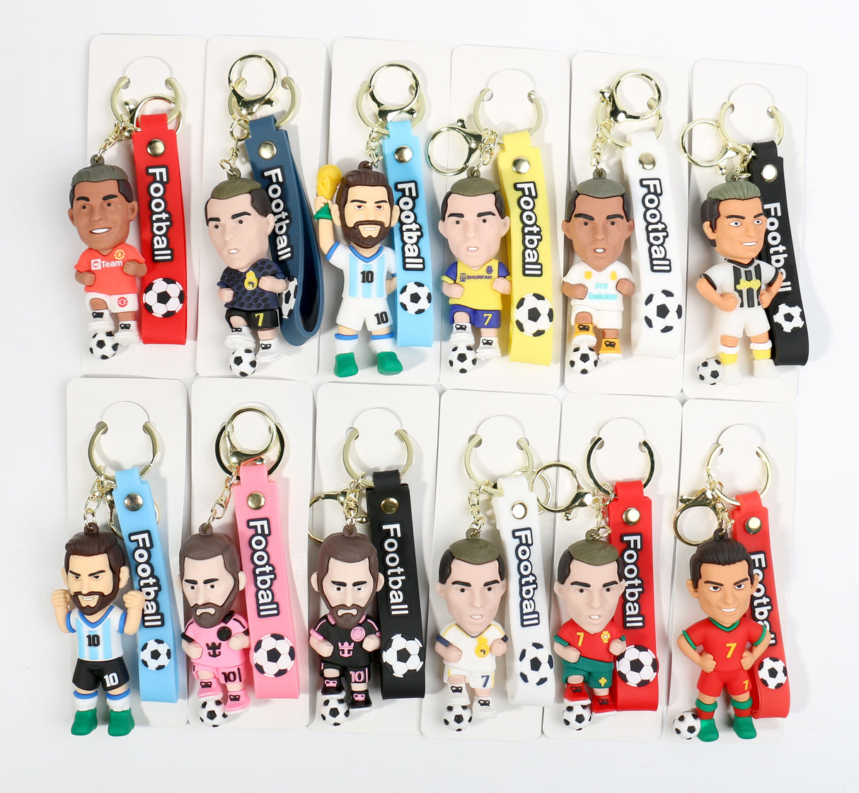 Big Head Soccer Player Keychain #FBKC001 (12PC)