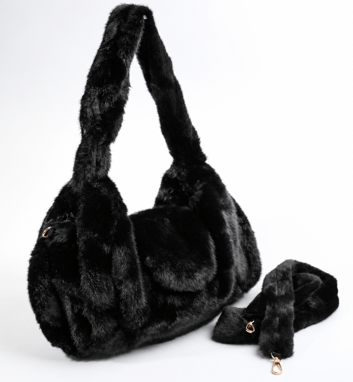 Faux Fur Bag #FRBG-001BK (PC)