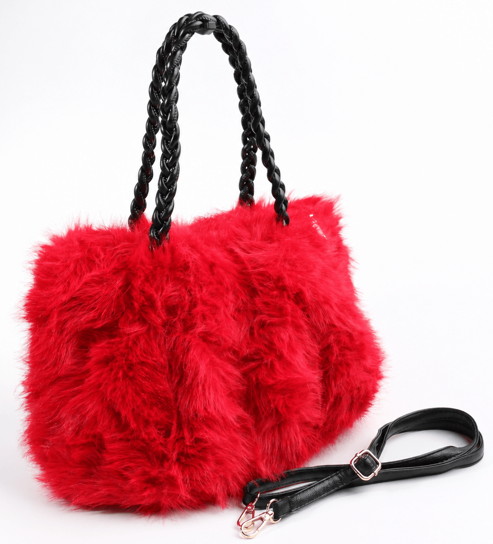 Faux Fur Bag #FRBG-002RD (PC)