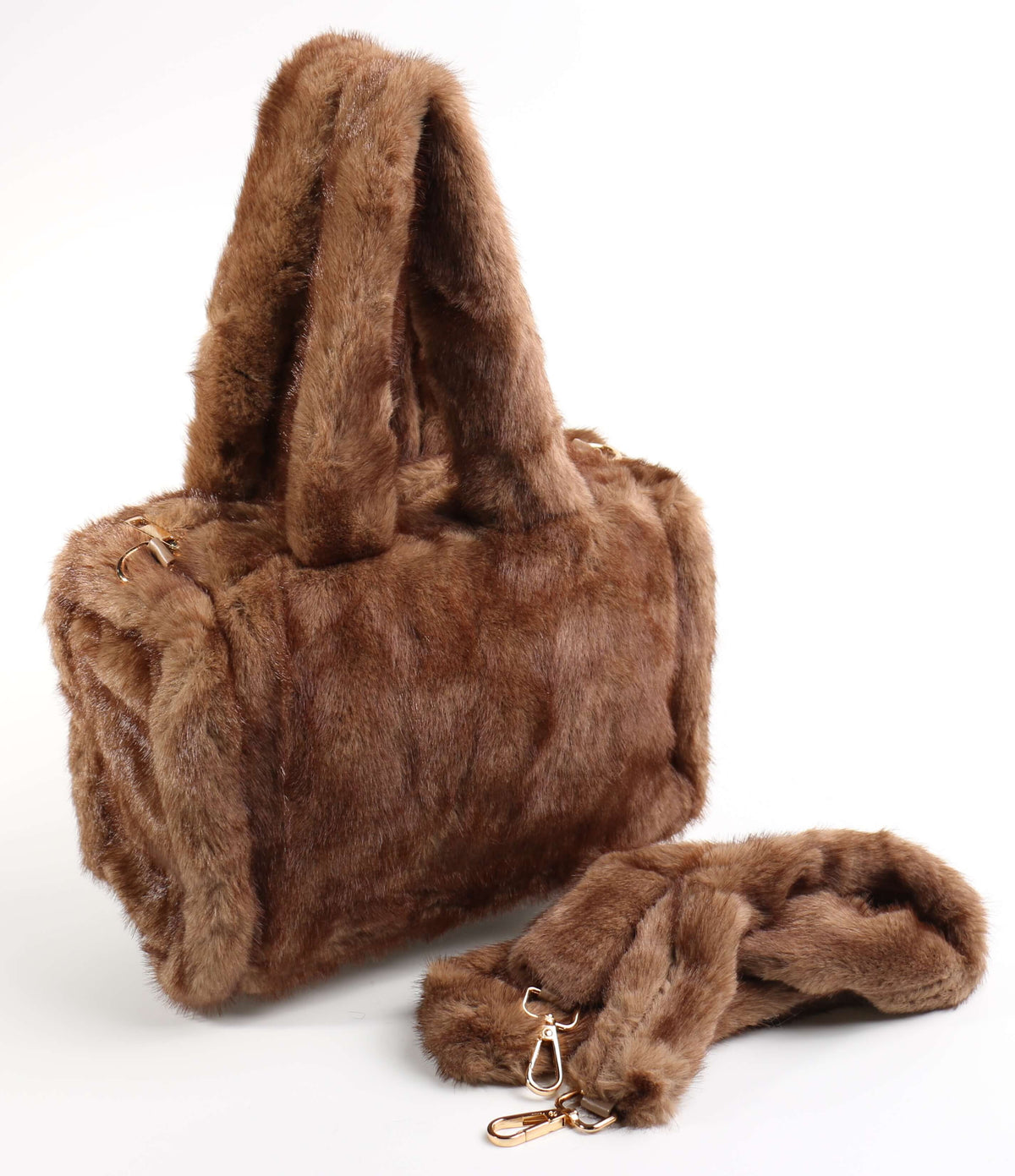 Faux Fur Bag #FRBG-004BR (PC)