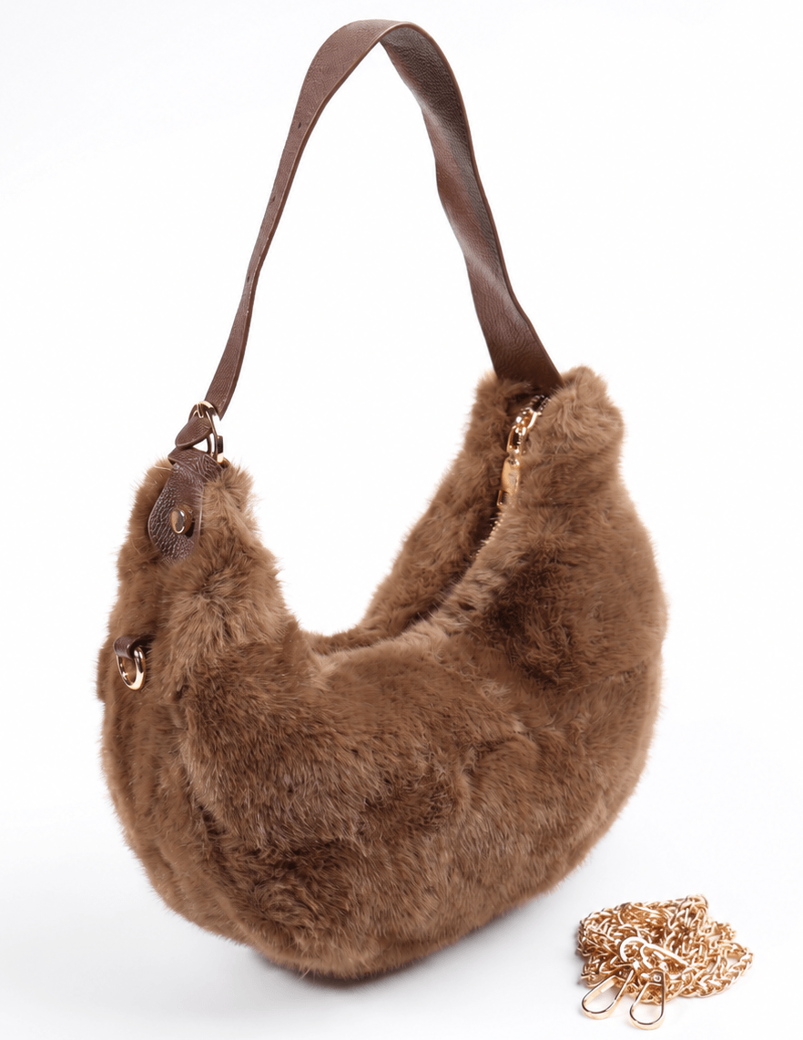 Faux Fur Bag #FRBG-006DB (PC)