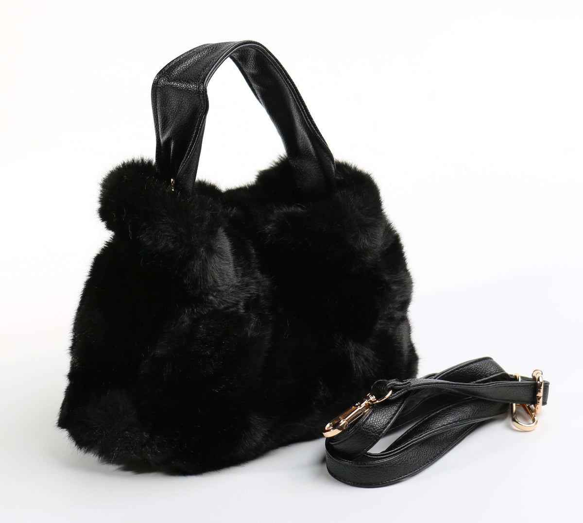 Faux Fur Bag #FRBG-008BK (PC)