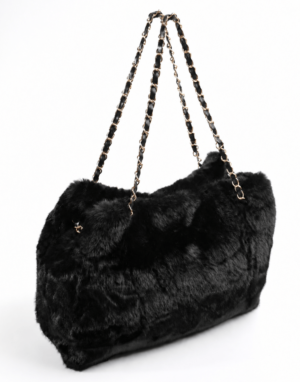 Faux Fur Bag #FRBG-010BK (PC)