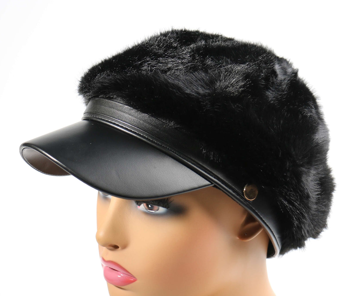 Faux Fur Cadet Cap #FRCD-002BK (PC)