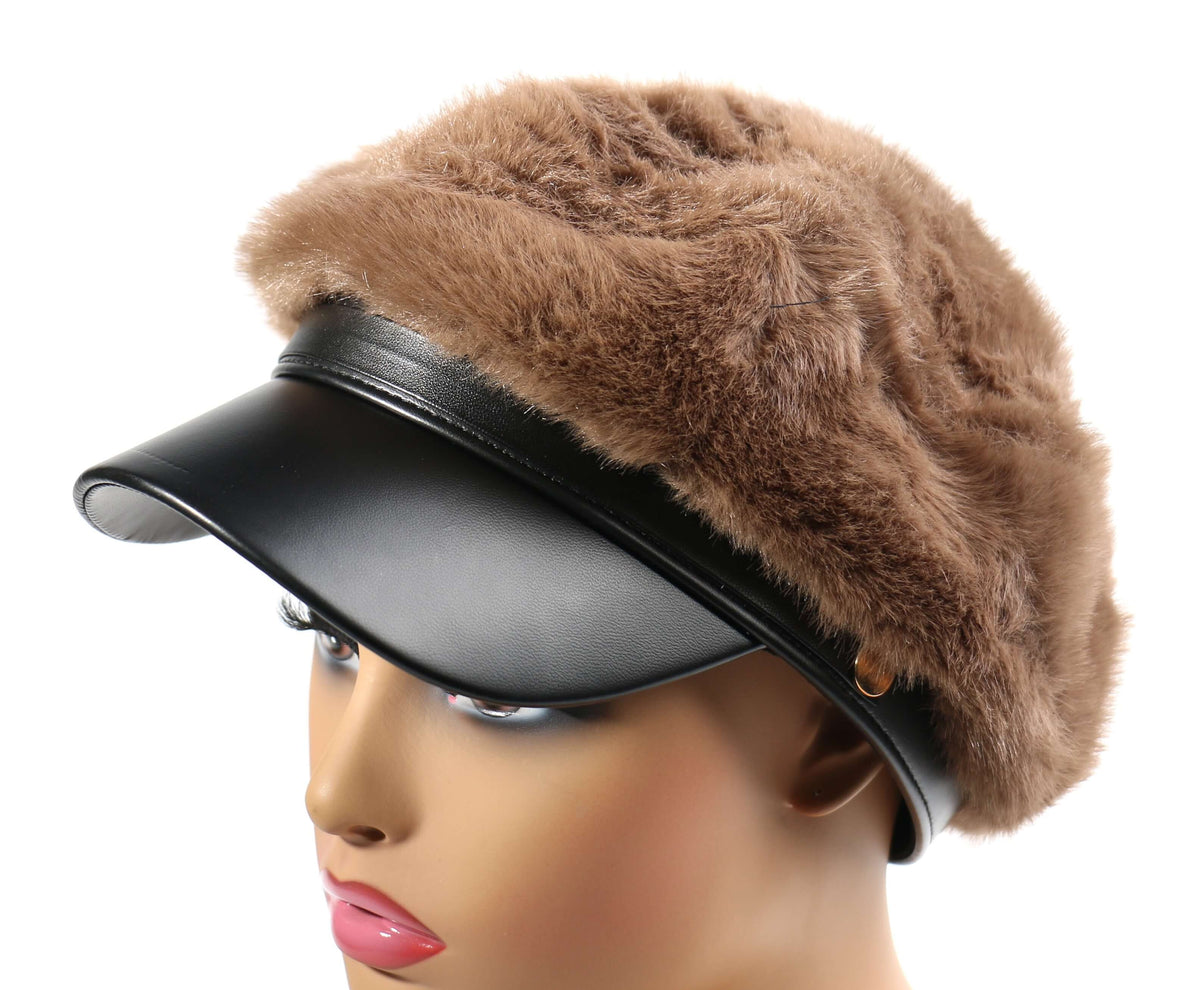Faux Fur Cadet Cap #FRCD-002BR (PC)