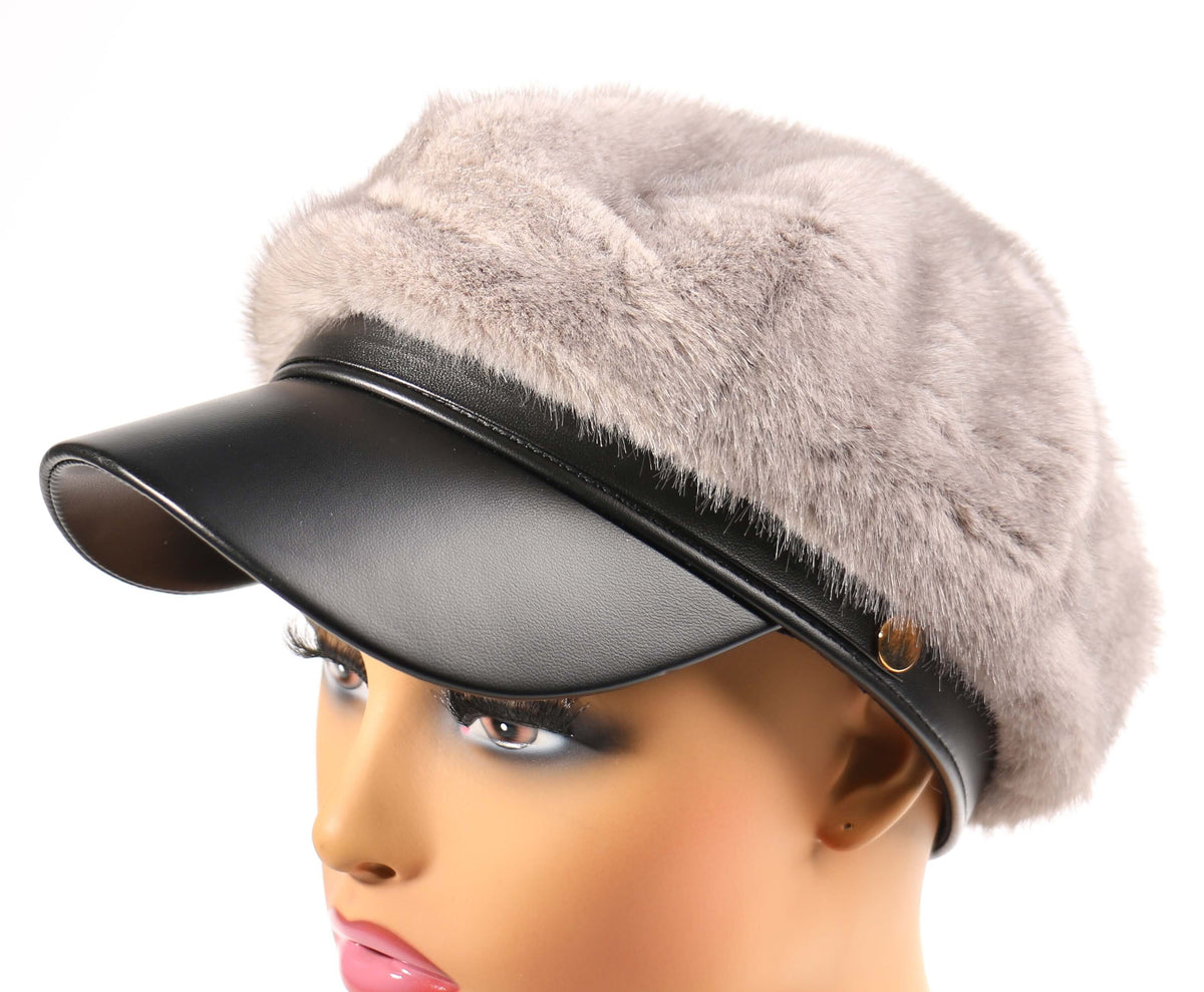 Faux Fur Cadet Cap #FRCD-002GY (PC)