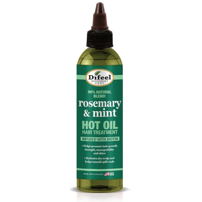 Difeel Rosemary and Mint Hot Oil Hair Treatment with Biotin 8 oz. - Hot Oil  Treatment for Dry and Damaged Hair made with Natural Rosemary Oil for Hair