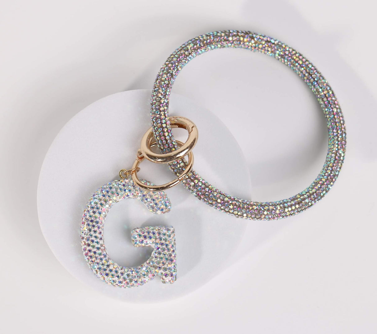 Fashion Wristlet Initial Keychain (PC)