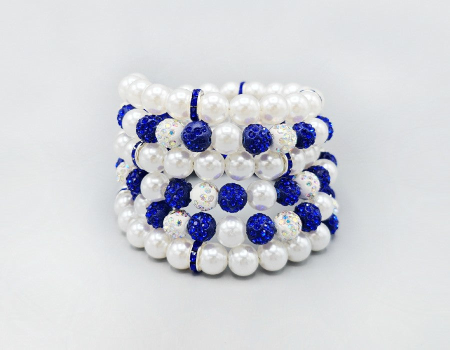Fashion Pearl Coil Bracelet #GB6052 - Multiple Colors (PC)
