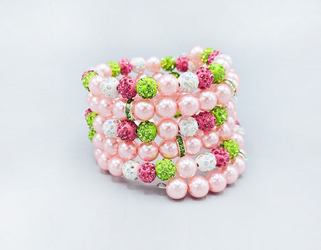 Fashion Pearl Coil Bracelet #GB6052 - Multiple Colors (PC)