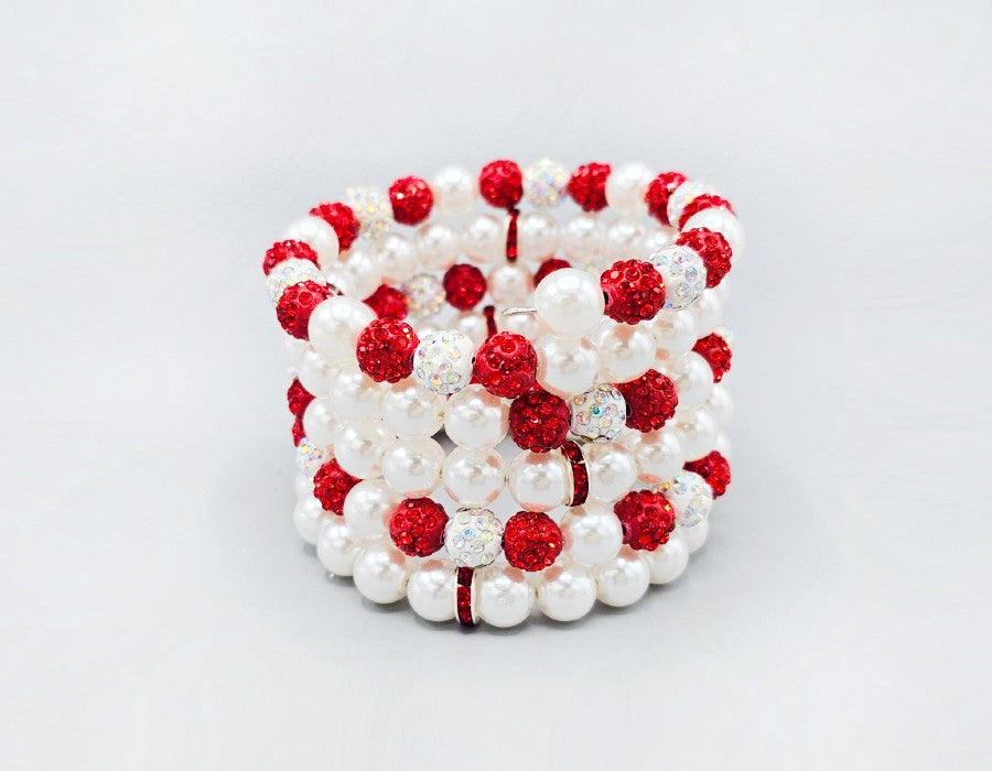 Fashion Pearl Coil Bracelet #GB6052 - Multiple Colors (PC)