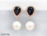 Fashion Teardrop Crystal Clip-On Earrings #GE2506 - Multiple Colors (PC)
