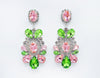 Fashion Drop Earrings #GE2513PKGRN - Pink & Green (PC)