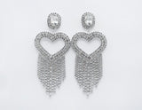 Fashion Heart Fringe Earrings #GE2535 - Multiple Colors (PC)