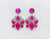 Fashion Rhinestone Earrings #GE2605FUC - Fuchsia (PC)