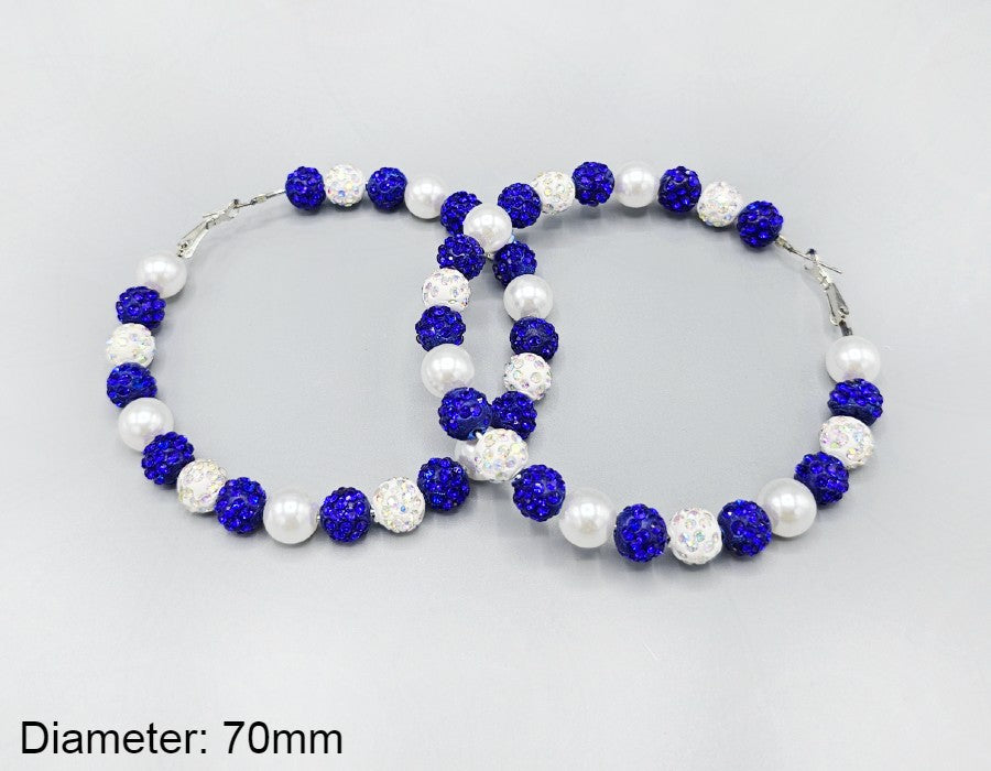 Fashion Rhinestone Pearl Earrings #GE2685 - Multiple Colors (PC)