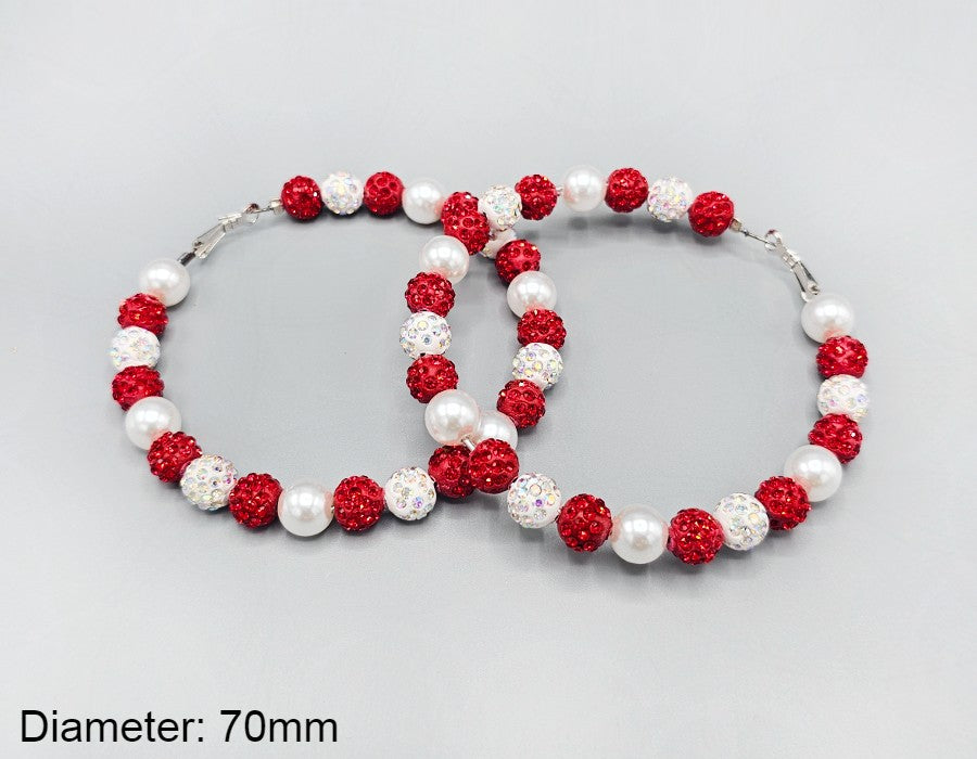 Fashion Rhinestone Pearl Earrings #GE2685 - Multiple Colors (PC)