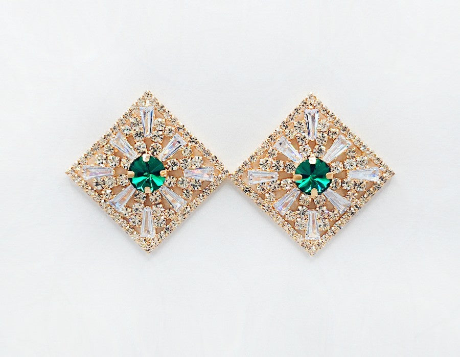 Fashion Diamond Shaped Earrings #GE2695 - Multiple Colors (PC)
