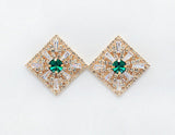 Fashion Diamond Shaped Earrings #GE2695 - Multiple Colors (PC)